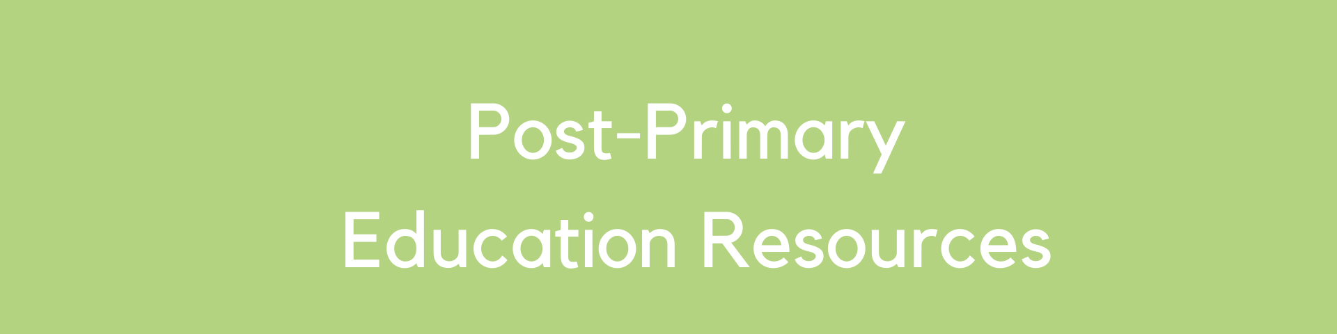 Image: Post-Primary school Banner